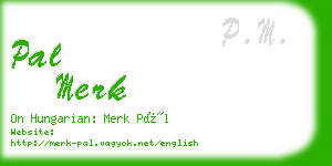 pal merk business card